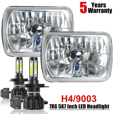 Pair 7X6 LED Headlight For International Harvester 9900 9900i 12.5L 14.9L 15.0L - Image 1 of 4