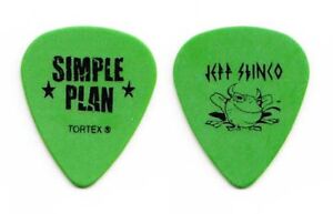 Simple Plan Jeff Stinco Green Tour Guitar Pick