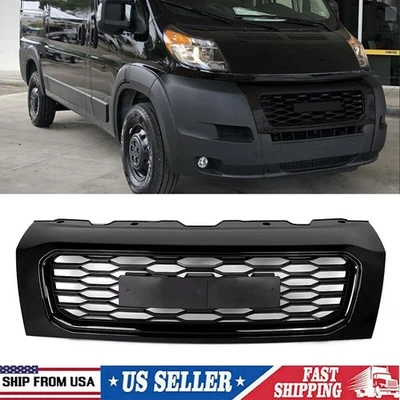 FIT 2019-2022 Ram ProMaster 1500 2500 3500 GLOSS BLACK FRONT BUMPER GRILL GRILLE - Изображение 1 из 4