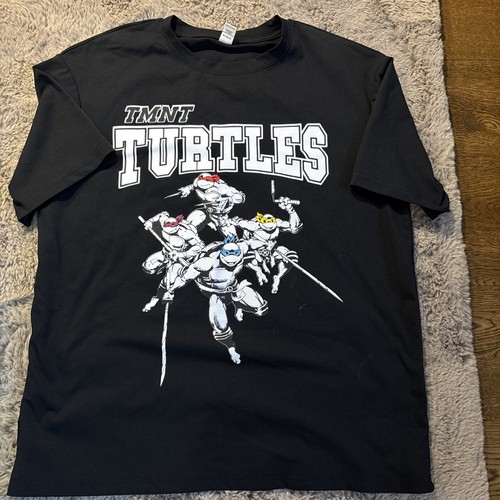 BN TMNT Teenage Mutant Ninja Turtles Black T-shirt Top Size Medium ...