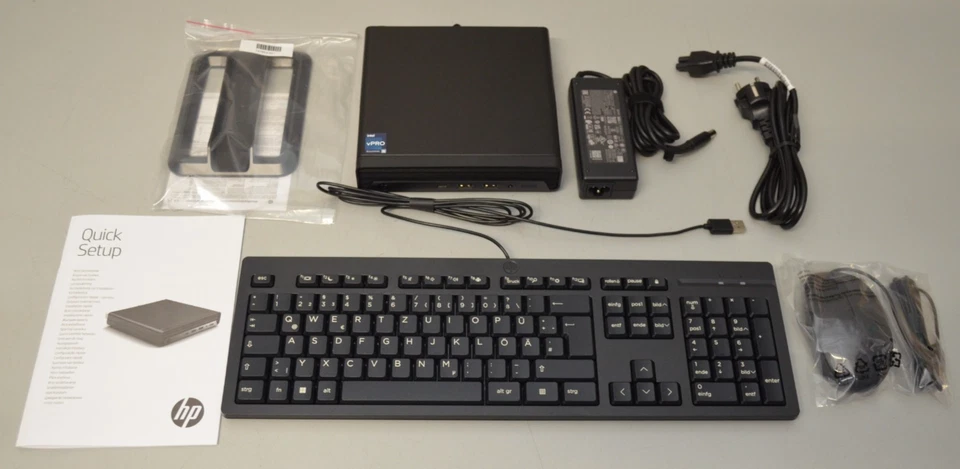 HP Pro Mini 400 G9 (512GB SSD, Intel Core i5-12500T, 2,00GHz, 16GB RAM) Desktop-PC - Schwarz (6B242EA#ABD)