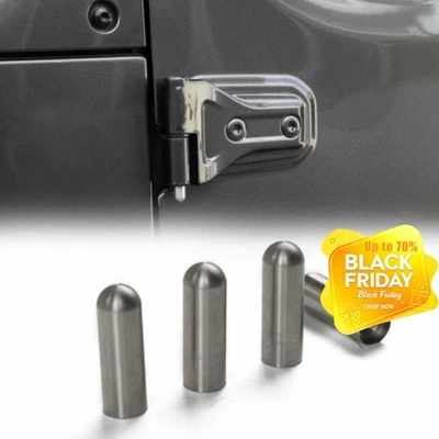 4PCS Car Door Hinge Liners Pin Guides For 2007-2019 Jeep Wrangler TJ JK JL 2Door Foto 1 de 4