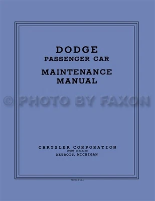 1934 1935 1936 Dodge Coche Reparación Tienda Manual Dr DS Du D2 Estandar Deluxe - Imagen 1 de 4