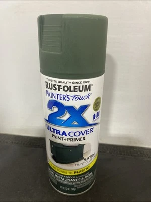 Rust-Oleum 249074 Painter's Touch 2X Ultra Cover Spray Paint Satin Hunt Green(V6 - Image 1 of 4