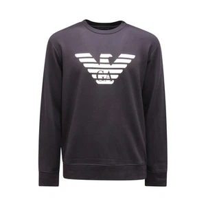 9971AP felpa uomo EMPORIO ARMANI ESSENTIAL man sweatshirt blue - Picture 1 of 4