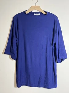 Bryn Walker NWT Blue Rayon Spandex Jersey 3/4 Sleeves Tunic Top Shirt Size XXS - Picture 1 of 7