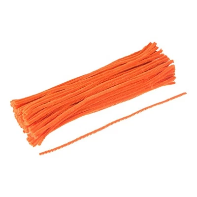 Pipe Nettoyants Chenille Tiges 30cm/12 Pouce pour Bricolage Orange Paquet 100 - Photo 1/4