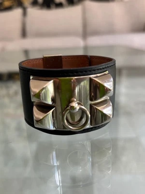 Hermes Armband schwarz Leder Collier de Chien Größe S Weihnachtsgeschenk - Bild 1 von 4