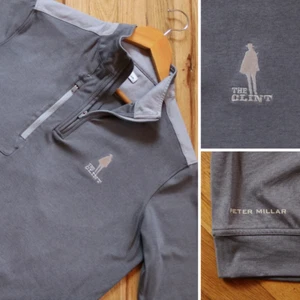 Peter Millar Crown Herren S grau Bowen Performance Golf 1/4 Zip THE CLINT Pullover - Bild 1 von 10