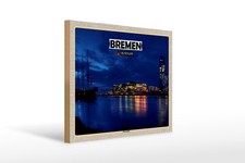 Wooden sign city Bremen Germany Weserstadion 40x30 CM shield decoration