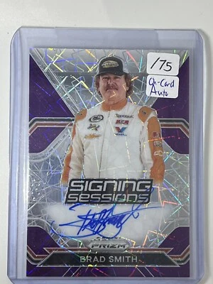 Brad Smith /75 #S-BS Auto 2021 Panini Prizm Signing Sessions Purple Racing - Image 1 of 2