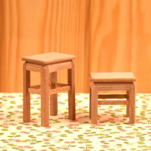 1:12 Scale Dollhouse Miniatures Plain Furniture Stool Chair Seat Classroom - Picture 1 of 5