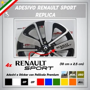 4x ADESIVI RENAULT SPORT CERCHI SPECCHIETTI Captur Clio Megane Scenic Twingo - Imagen 1 de 1