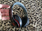BEATS BY DRE STUDIO MODEL B0500 BLACK RED HEADPHONES ONLY AS IS