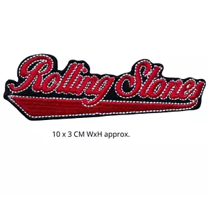 Rolling Stones Hard Rock Band Embroidered Sew On/Iron On Badge Patch Jean N-164 - Picture 1 of 1