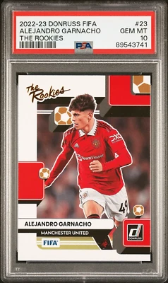 2022 Panini Alejandro Garnacho #23 (ROOKIE) PSA 10 GEM MINT (LOW POP) - Image 1 of 2