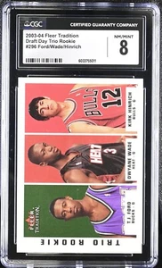 2003-04 Fleer Tradition #296 (TJ Ford/Dwyane Wade/Kirk Hinrich) CGC 8 (RC) !! - Picture 1 of 2