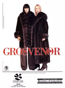 1998 Grosvenor Pelz Biber Zobel Pelz Pelzmantel 1-seitig MAGAZINANZEIGE - Bild 1 von 1