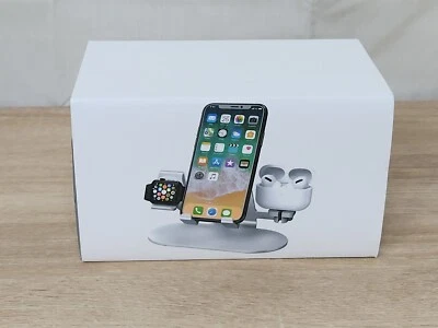 Aluminum 3 in 1 Dock Station Holder Stand ONLY Apple Watch Iphone Airpods - Image 1 of 3