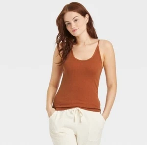 NWT Universal Thread Women's Bronze Soft Slim Fit Camisole Tank Top Size Large - Picture 1 of 2
