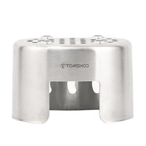 TOMSHOO Canteen Cup Stand Stainless Steel Wood Burning Stove for Hiking BBQ