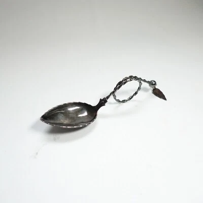 Sylvsmidja Norway J 830S Silver Twisted Rope Handle Ornate Spoon - Image 1 of 4