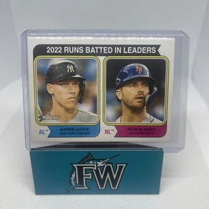 2023 Topps Heritage 2022 Runs Batted in Leaders Aaron Judge Pete Alonso #203 - Foto 1 di 2