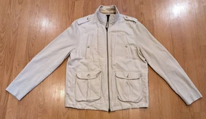 Banana Republic Men's Safari Cargo Zip Jacket Linen/Cotton Cream 746804-00 - L - Picture 1 of 5