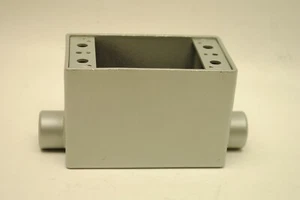 Red Dot ADFSC-1 1-Gang Aluminum FSC Box 3″ Deep, Two 1/2″ Threaded Hubs - Picture 1 of 9