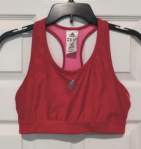 Adidas Women's Tech Fit Clima Cool Pink Racerback Sports Bra Size Large - Picture 1 of 5
