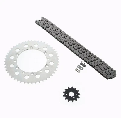 Corrente e roda dentada Kawasaki 1995-2006 KDX200/1997-2005 KDX220 prata 13/48 108L - Imagem 1 de 4