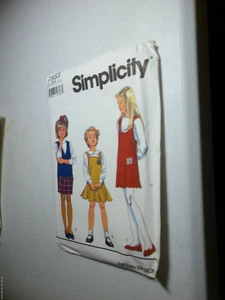 Simplicity 7933 Girls' Jumper Dress Sewing Pattern Size 3-6 Skirt - Picture 1 of 1
