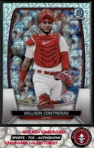 Willson Contreras 2023 Bowman Mojo Refractors #100 St. Louis Cardinals - Picture 1 of 2