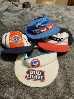 LOT - 4  1980s CHICAGO HATS; CUBS, SOX & BEARS SUPERBOWL, BUD LIGHT, McDONALD'S - Image 1 of 4