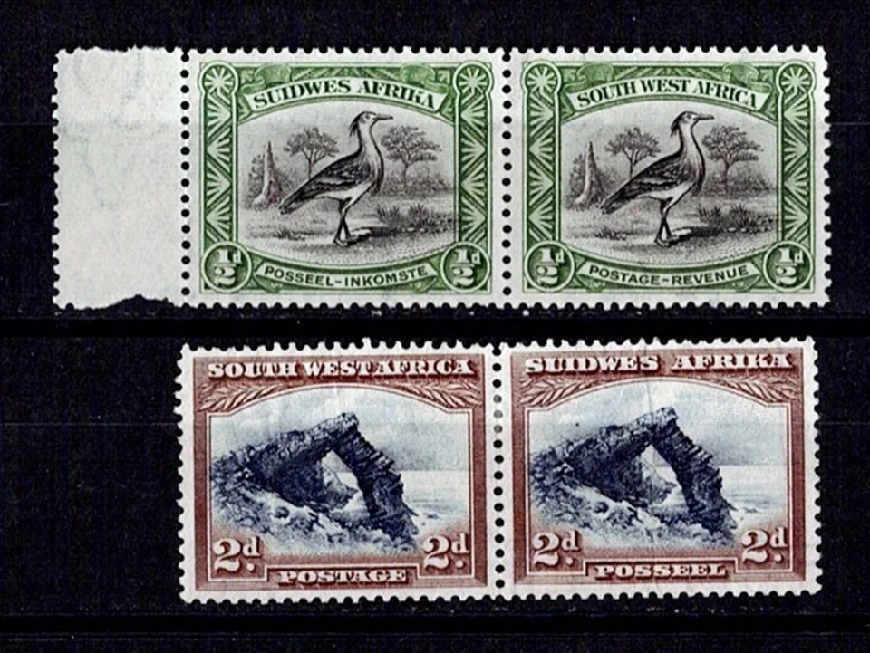 Sudáfrica 1931 Juego de 2 pares bilingües SG#74 MNH, 76 MNG. Foto 1 de 1