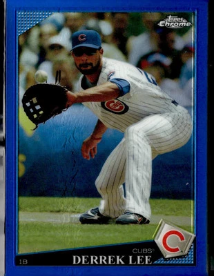 2009 Topps Chrome #87 Derrek Lee Blue Refractors #/199 Chicago Cubs - Image 1 of 2