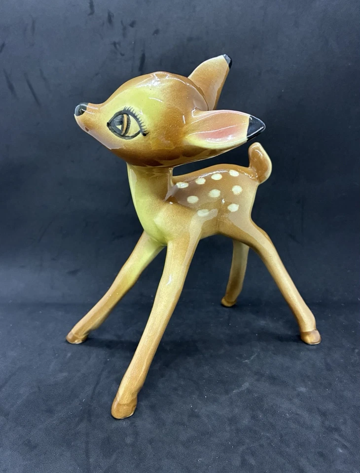 Винтажный Evan K. Shaw 1940 большой Disney Bambi керамический олень фигурка изящный! - Изображение 1 из 4