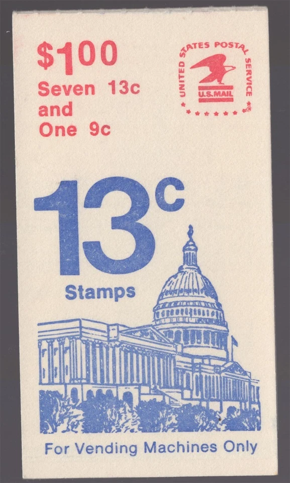 SC# 1623a -9¢ & 13¢  Capitol Dome & Flag over Capitol Booklet Pane - of 8 Stamps - Image 1 of 1