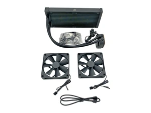 CORSAIR - iCUE H100i RGB PRO XT 120mm Liquid CPU Cooler - Black/White - READ - Zdjęcie 1 z 10