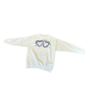 Suéter Pullover Gay Talbott Design MFG AIR WAVE Vintage Años 90 Blanco Marfil - Imagen 1 de 6