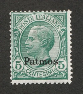 1912 Italy - Aegean Islands - Patmos Sc# 2 - 5¢, Coat of Arms - MH f Cv$4.75 - Picture 1 of 1