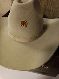 Resistol Beaver Hat w/ End of Trail Pin – Vintage Western Cowboy W/ Box & Lid - Picture 1 of 20