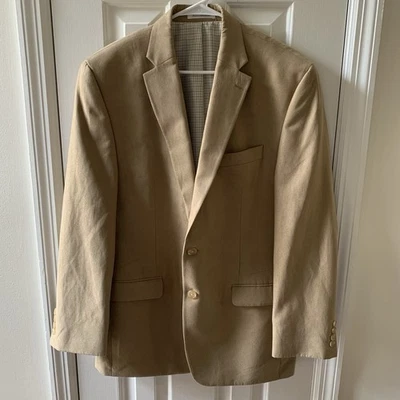 Blazer Abrigo Deportivo Lauren Ralph Lauren Para Hombres Tostado 2 Botones Talla 42R Foto 1 de 4