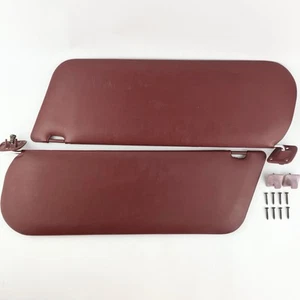 87-96 Ford Sun Visor F-series Truck F150-350 Bronco Red L+R OEM - Picture 1 of 10
