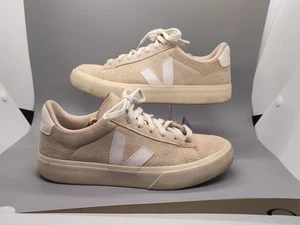 Veja Campo Tan/Dune Suede & White Sneaker Shoe Women’s 6 Low Top Lace - Picture 1 of 17
