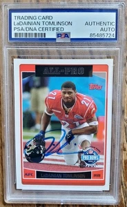 PSA Slabbed 2006 Topps LaDainian Tomlinson PB Autographed Signed Football Card - Picture 1 of 4