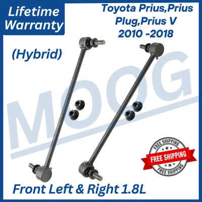 Pair MOOG OEM Front Sway Bars For 2010-2018 Toyota Prius/Plug/V Lifetime Warrant - Image 1 of 4
