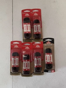 6 Pair Kiwi Outdoor Shoe Laces 60" Round Brown 7-8 Eyelets 2329 Braided - Picture 1 of 5