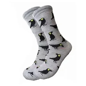 Crow Socks from the Sock Panda (Adult Medium) Color: Gray - Picture 1 of 1