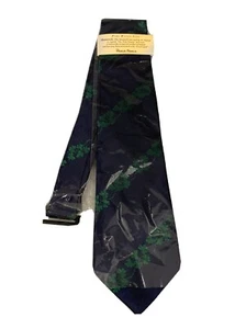 NEW Patrick Francis Mens Irish Pure Silk Tie Necktie Shamrock Navy 58"L x 3.5"W - Picture 1 of 6